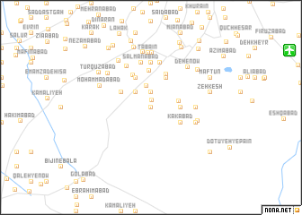 map of Gardaneh-ye Ḩoseynābād 